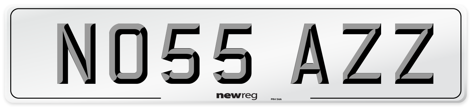 NO55 AZZ Number Plate from New Reg